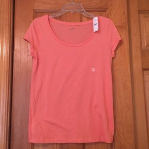 Ann Taylor loft peach tee